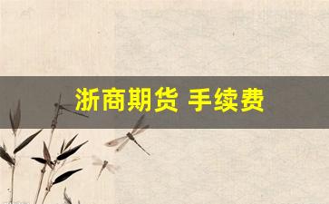 浙商期货 手续费(浙商期货)_https://www.fzdzcxj.com_北交所_第1张